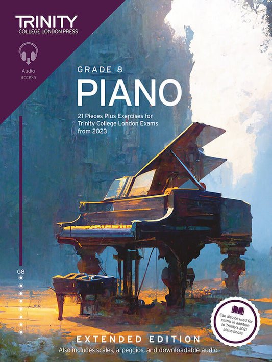 Trinity Grade 8 Piano Exam Pieces & Exercises 2023 Extended TCL032072