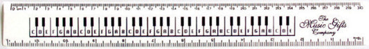 30cm/12 Inch Ruler Keyboard White