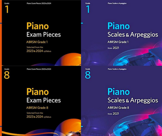 ABRSM Pack 7 Exam Pieces + Scales Initial - Grade 8 book only + Teaching Notes Piano 2023-2024