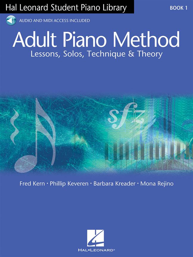 Adult Piano Method Book 1 Lessons Solos Techniques Theory Book + Audio Online