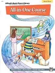 Alfred's All-in-One Course Book 3 Lesson Theory Solo Music Tutor Book 14506