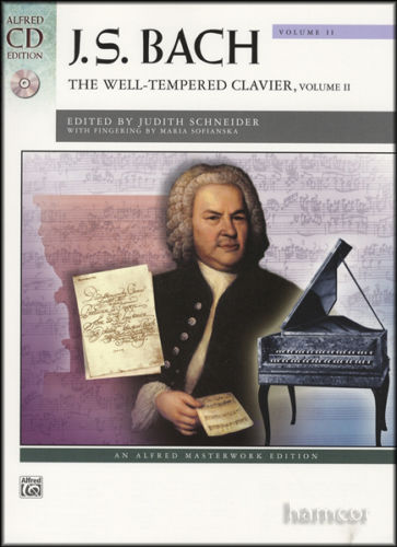 Bach Well-Tempered Clavier Volume 2 Book + CD Alfred Masterwork 41429
