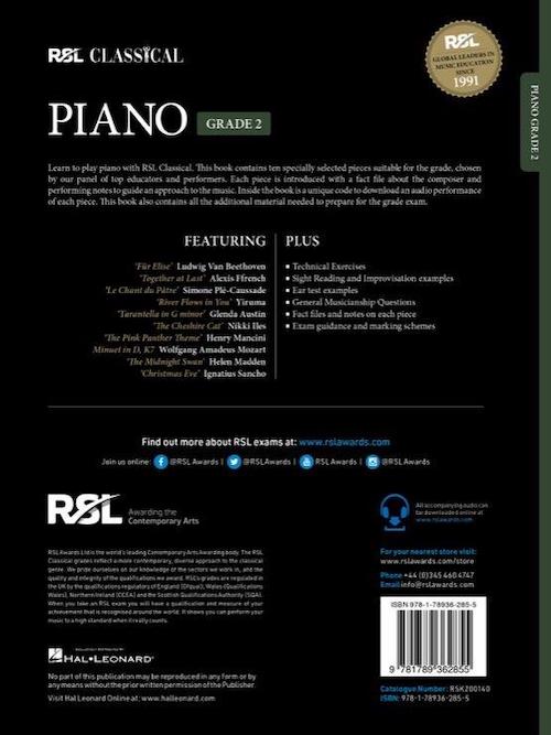 RSL Classical Piano Grade 2 (2021) Rockschool RSK200140