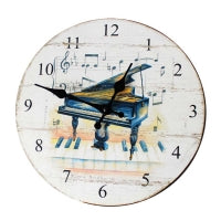 Piano Distressed Wall Clock
