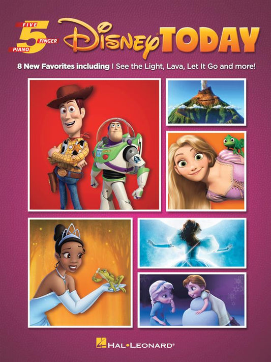Disney Today Five Finger Piano Songbook 8 New Favourites 9781495070303