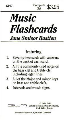 Music Flashcards 72 Flash Cards Theory Jane Smisor Bastien GP27