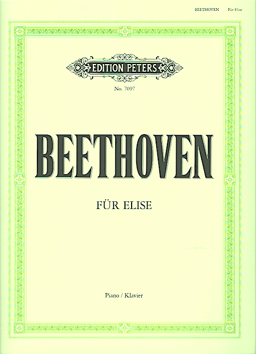 Fur Elise Ludwig Van Beethoven Ed.Peters 7097 Piano Sheet Music Wo059 Für Elise