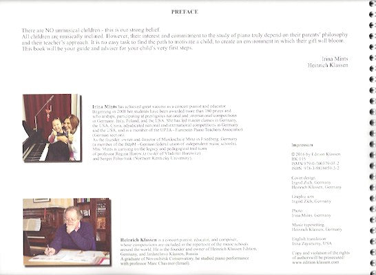 Hello Piano Book 1 + 2 CD's Irina Mints & Heinrich Klassen 9783981805932 Hello, Piano!