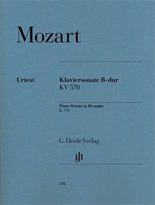 Mozart Piano Sonata B flat major KV 570 HN 398 Urtext 9790201803982
