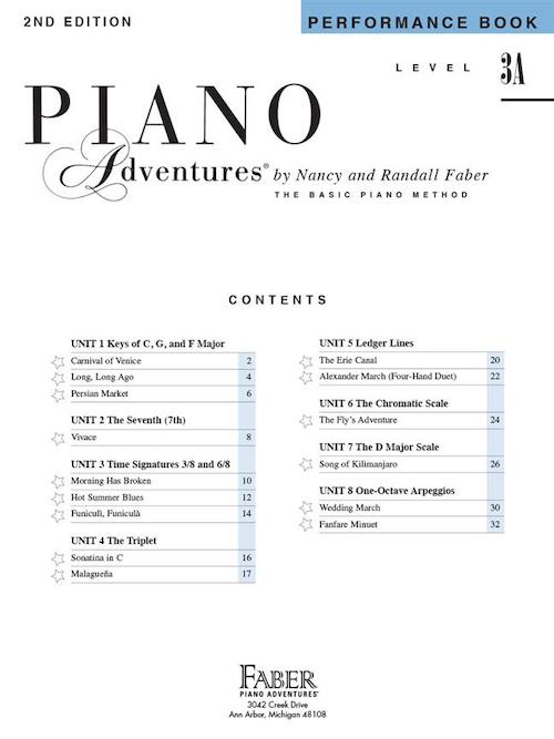 Piano Adventures Performance Book Level 3A HL00420182