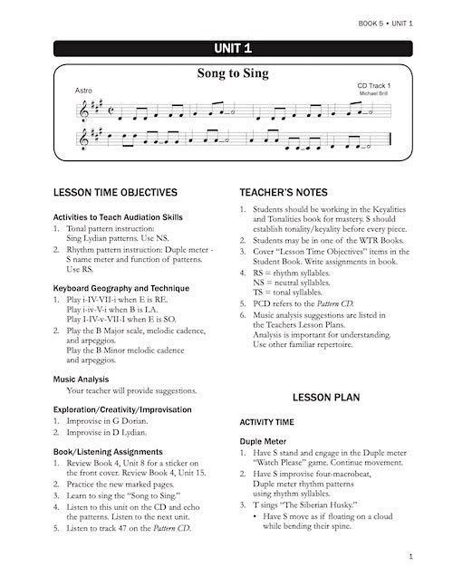 Music Moves for Piano Teacher's Lesson Plans Book 5 G-8496