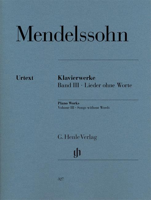Songs Without Words (Lieder Ohne Worte) Vol.3 Mendelssohn Henle Urtext HN327