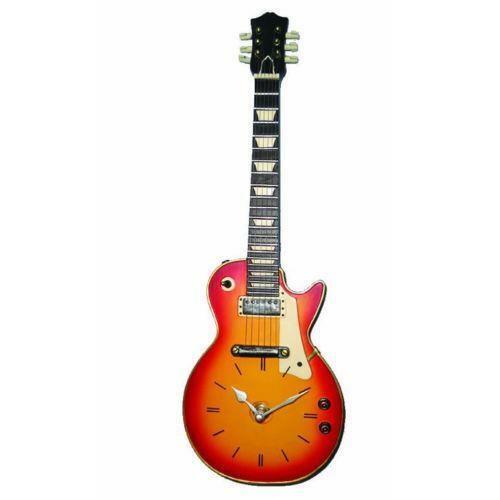 Classic Gibson Guitar Shaped Wall Clock Sunburst Vintage Gift Music Art