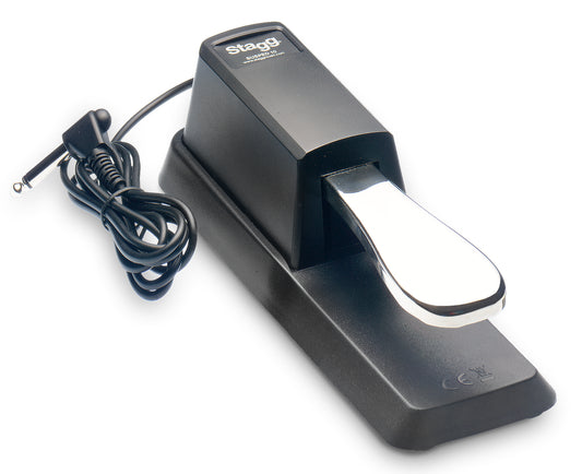 Universal Sustain Pedal for Electronic Piano or Keyboard with Polarity Switch